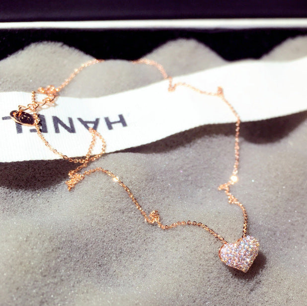 Bling Zircon Heart Necklace