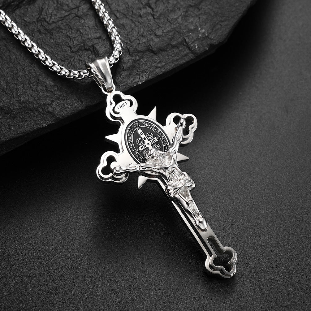 St. Benedict Exorcism Cross Necklace