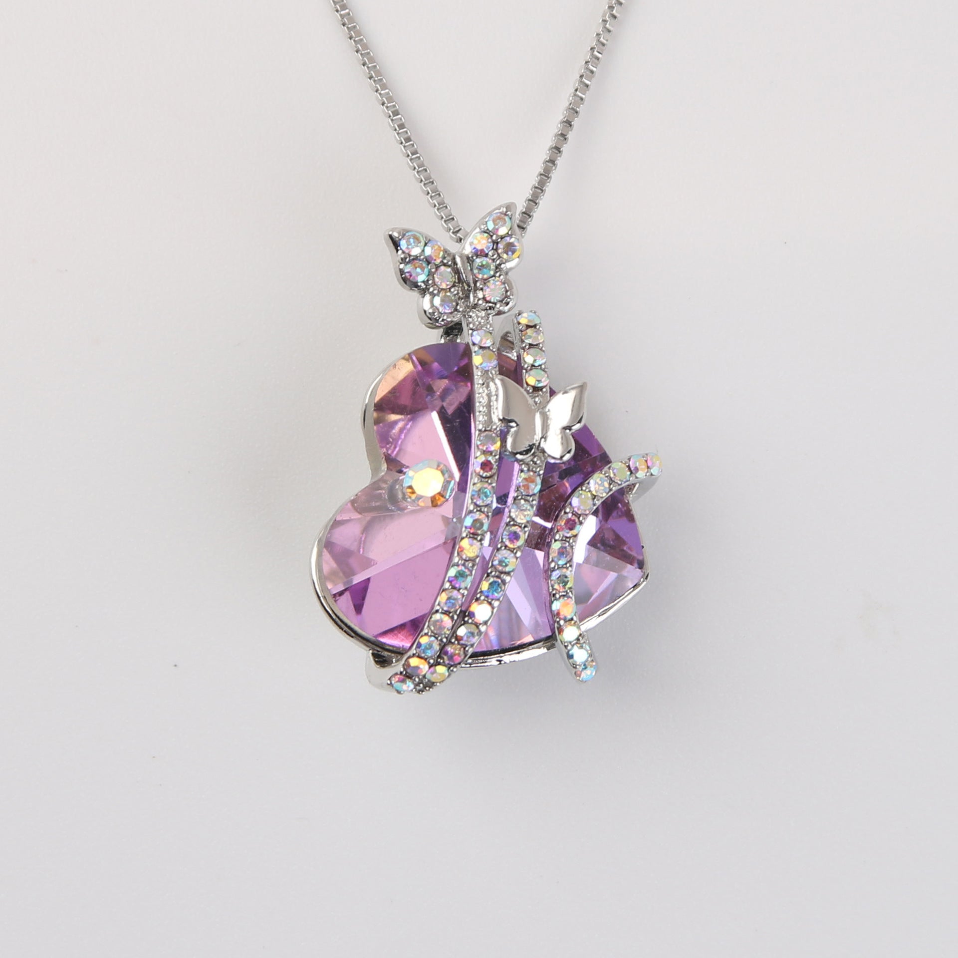 Heart Cross-border Butterfly Necklace