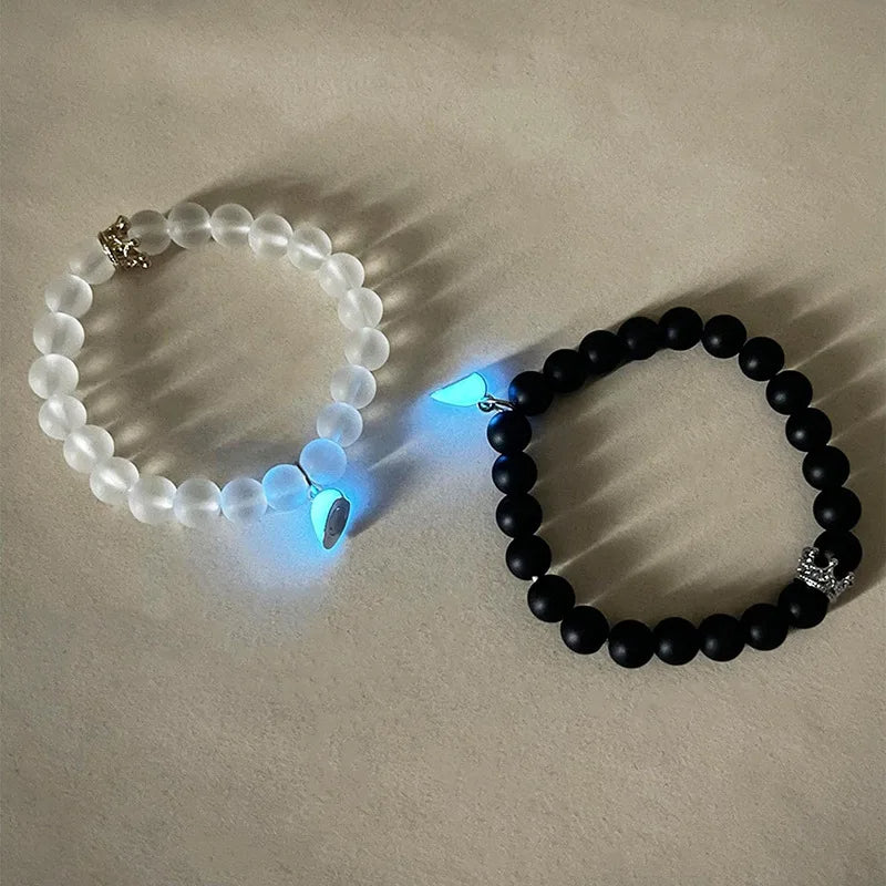 2pcs Crown Beaded Charms Bracelet