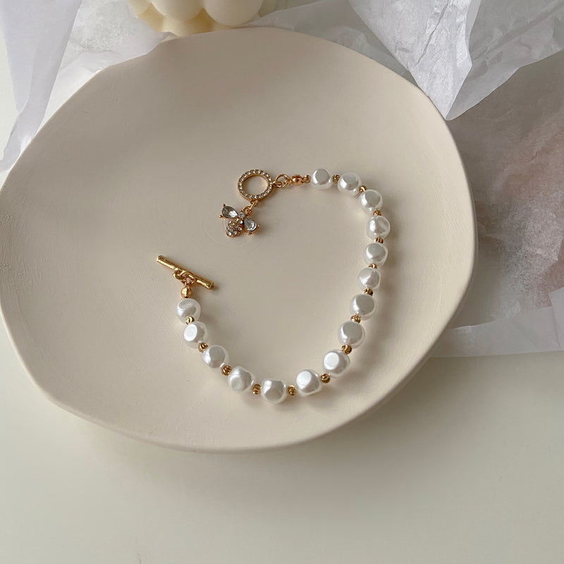 Natural Stone Pearl Bracelet