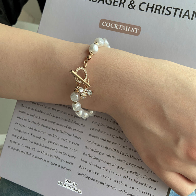 Natural Stone Pearl Bracelet
