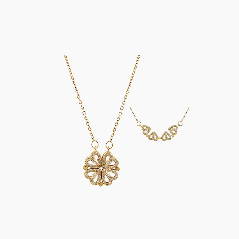 MAGNETIC FOLDING HEART NECKLACE