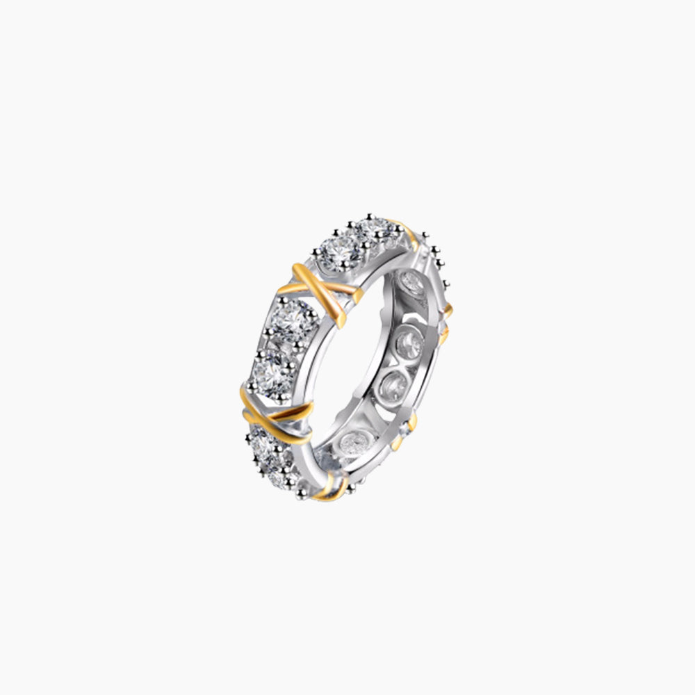 Moissanite Cross Crystal Ring