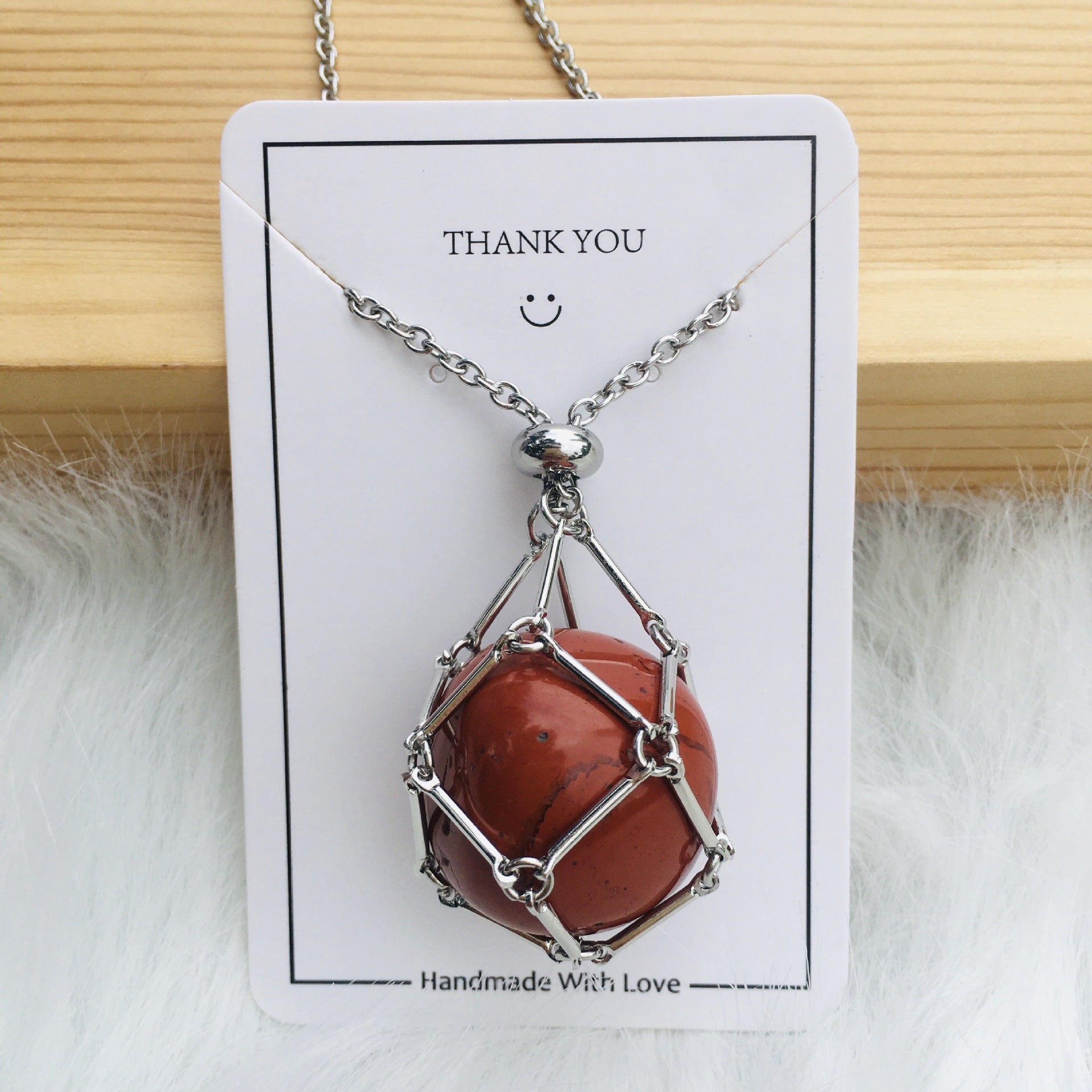 Mesh Bag Bamboo Necklace