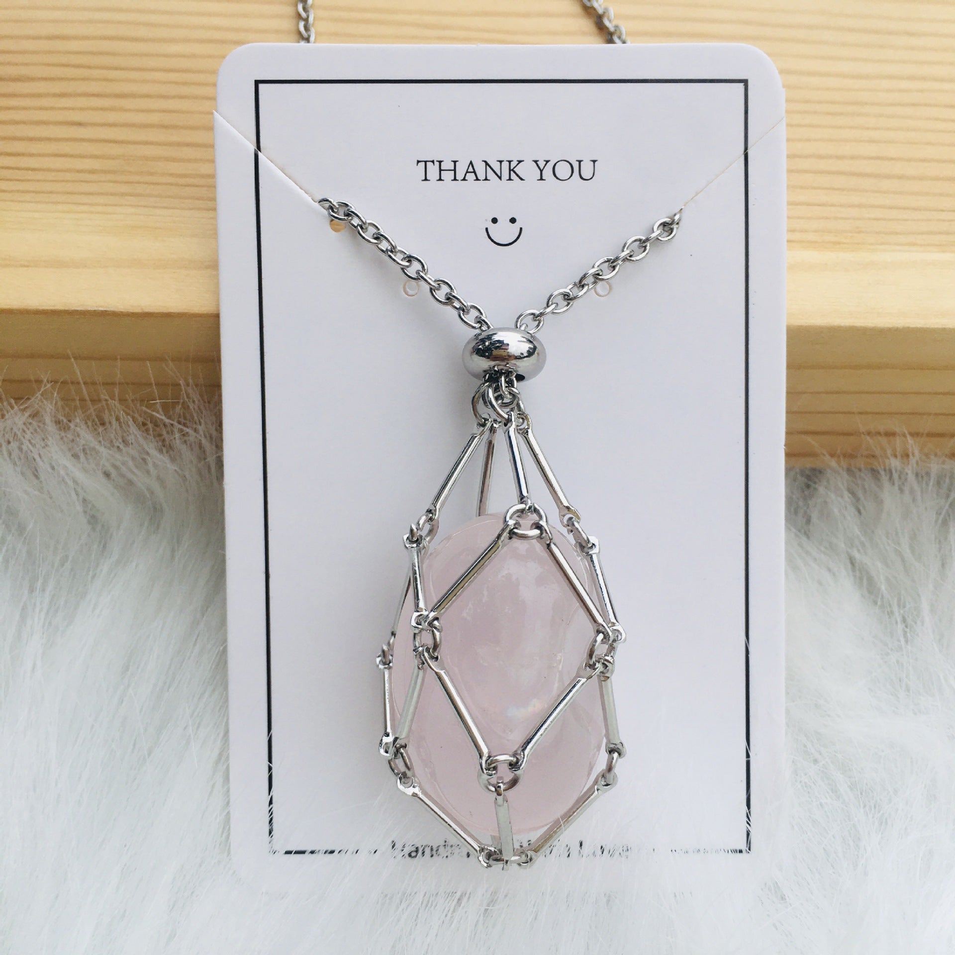 Mesh Bag Bamboo Necklace