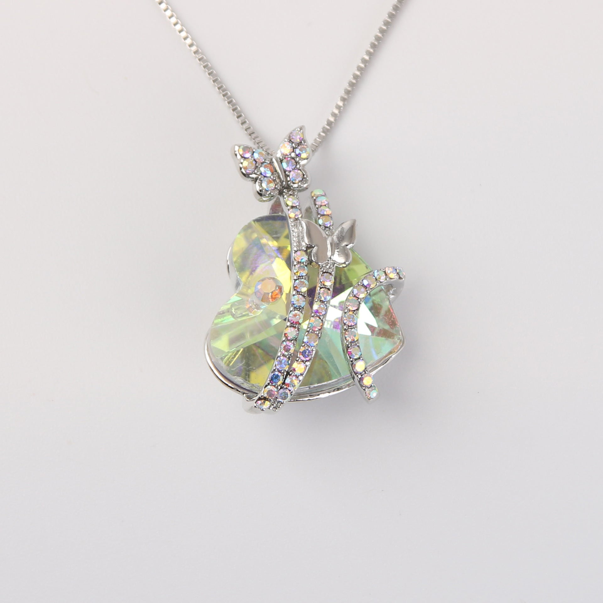 Heart Cross-border Butterfly Necklace