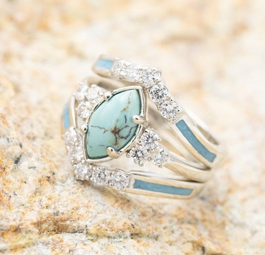 Inlaid Blue Stone Ring
