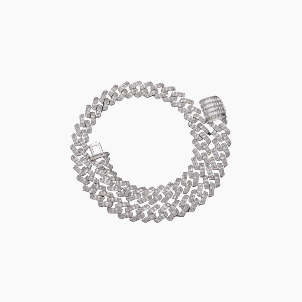 Square Zircon Cuban Chain