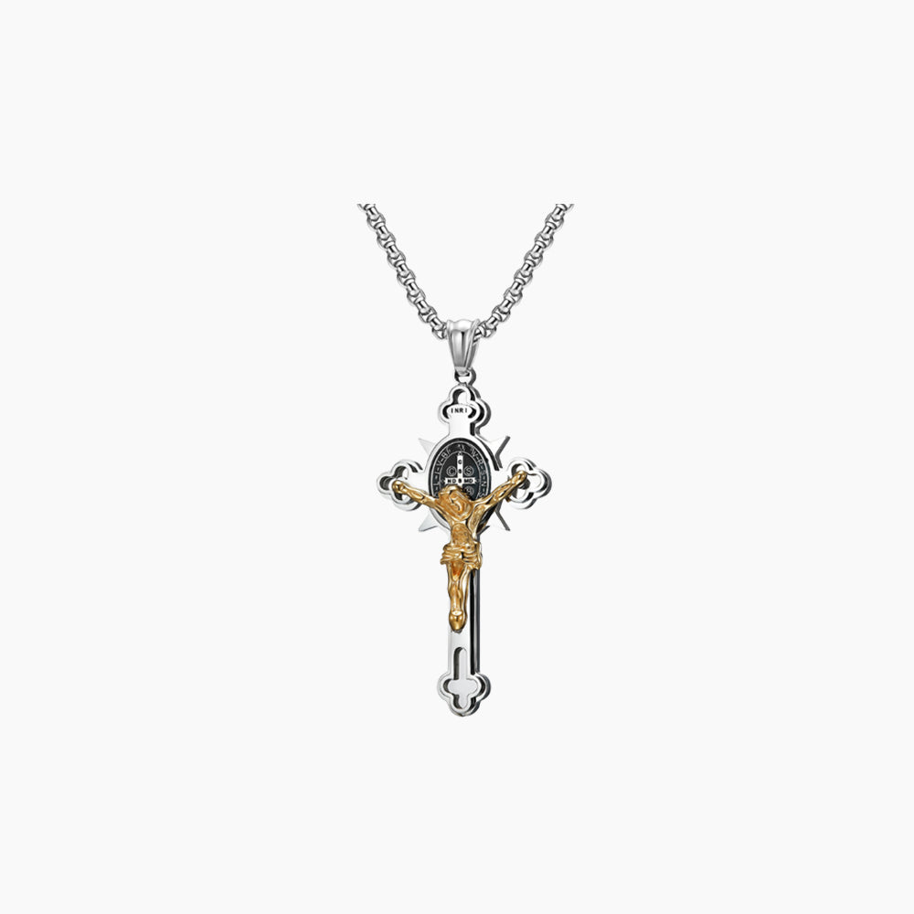 St. Benedict Exorcism Cross Necklace